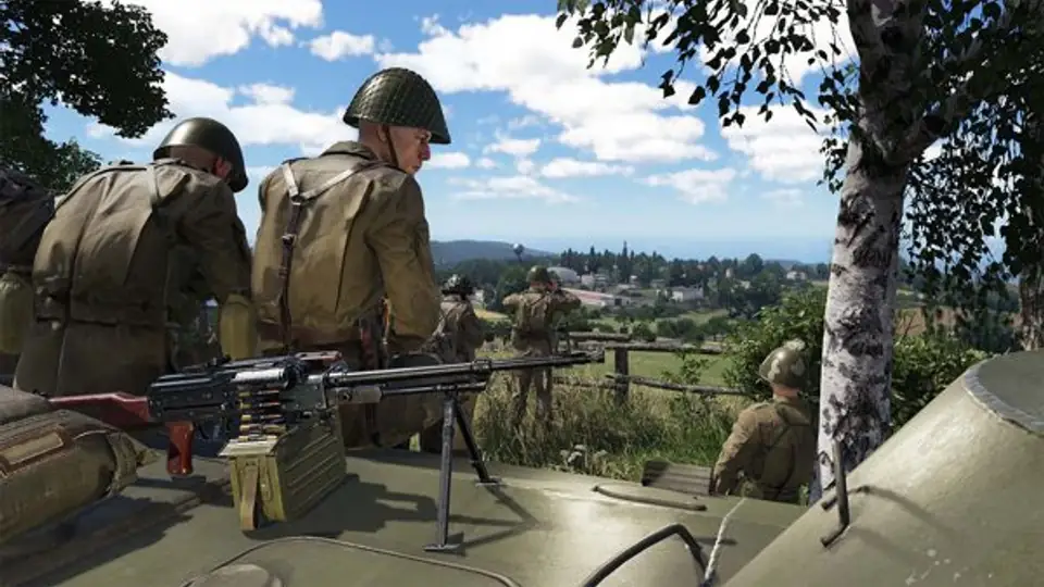 Arma Reforger military simulation gameplay on Everon island