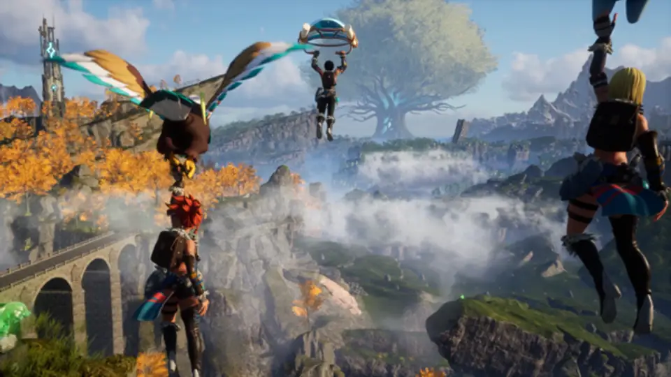 Palworld 1.0 survival gameplay screenshot showing the open world environment