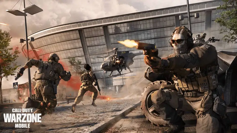 Call of Duty Warzone map showing Stadium key art